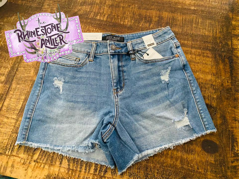 Hi Waist Distressed Judy Blue Shorts