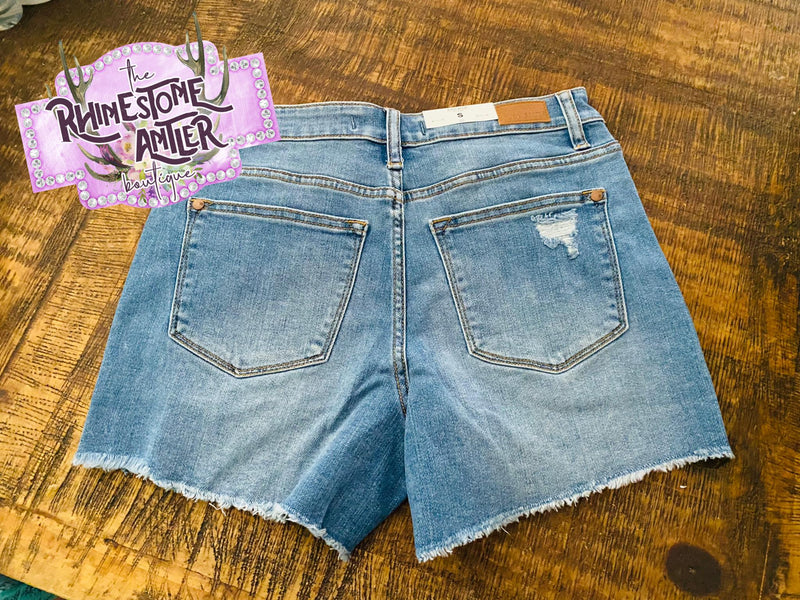 Hi Waist Distressed Judy Blue Shorts