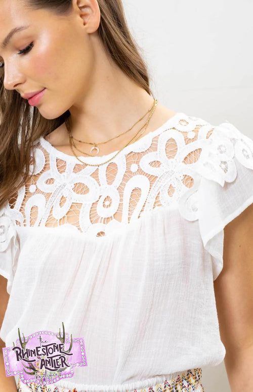 Solid Lace Top