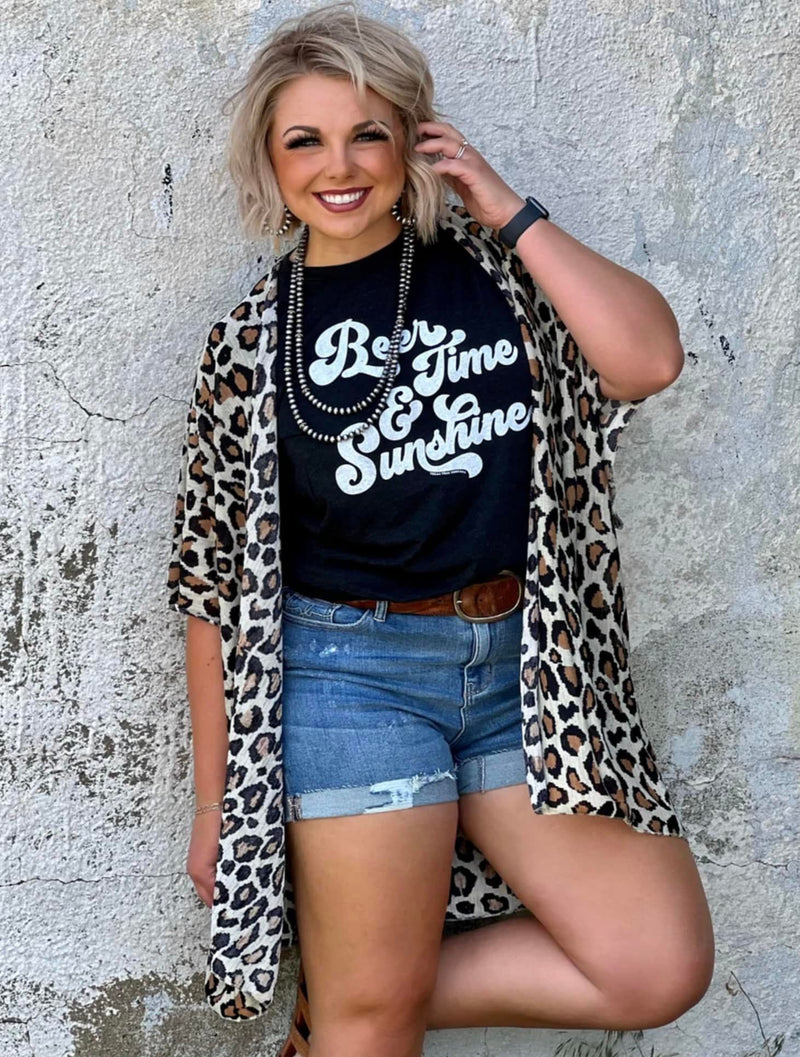 Bekah Leopard Kimono