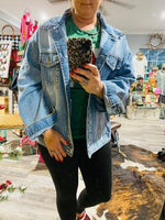 Mid Wash Oversized Denim Jacket