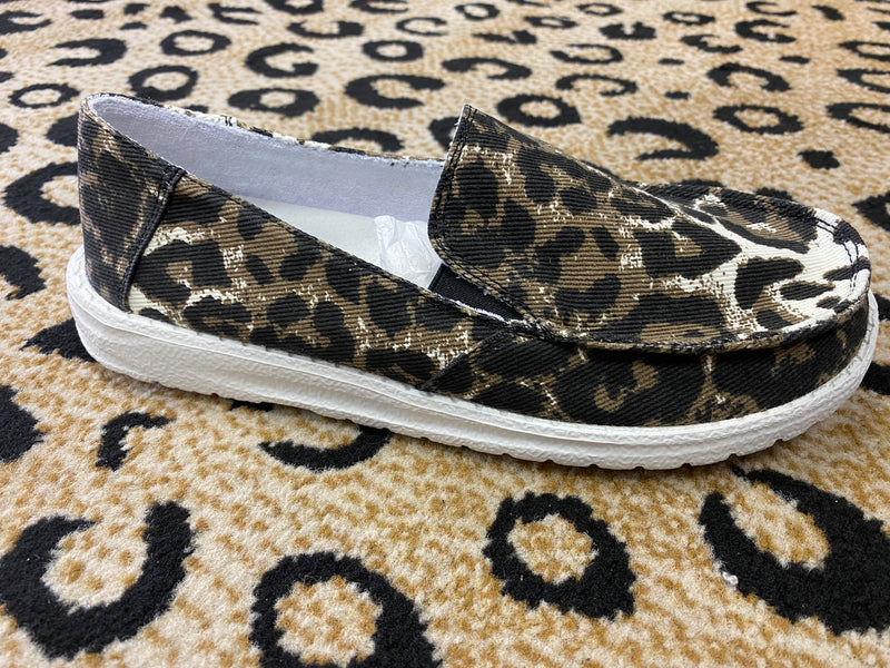 Cheetah Print Slide On Gypsy Jazz Shoes