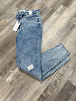 JB High Waist Light Denim Destressed Skinny