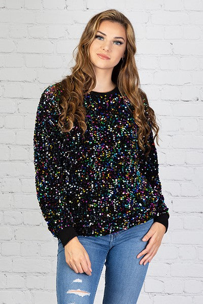 Multicolored Sequin Sweater